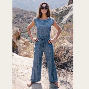 Ozma matador romper, indigo wide leg (Small)